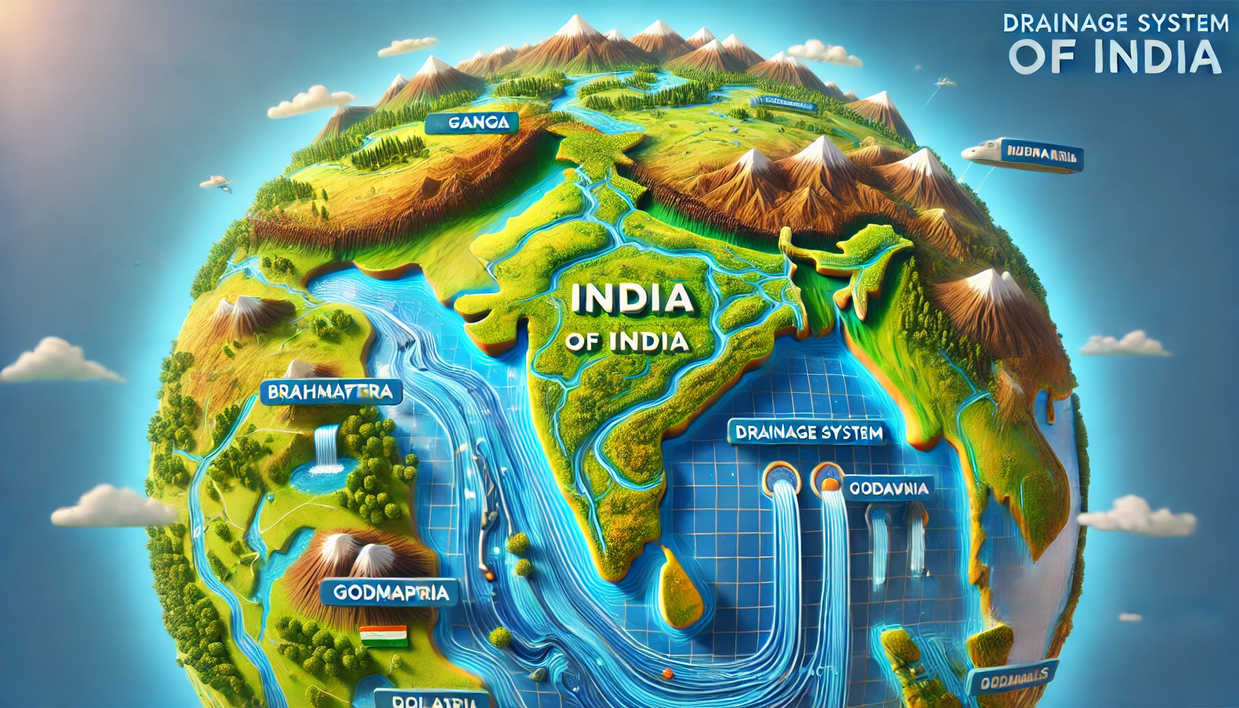 Drainage System of India : 50 Important Facts and solved MCQ for Competitive Exams